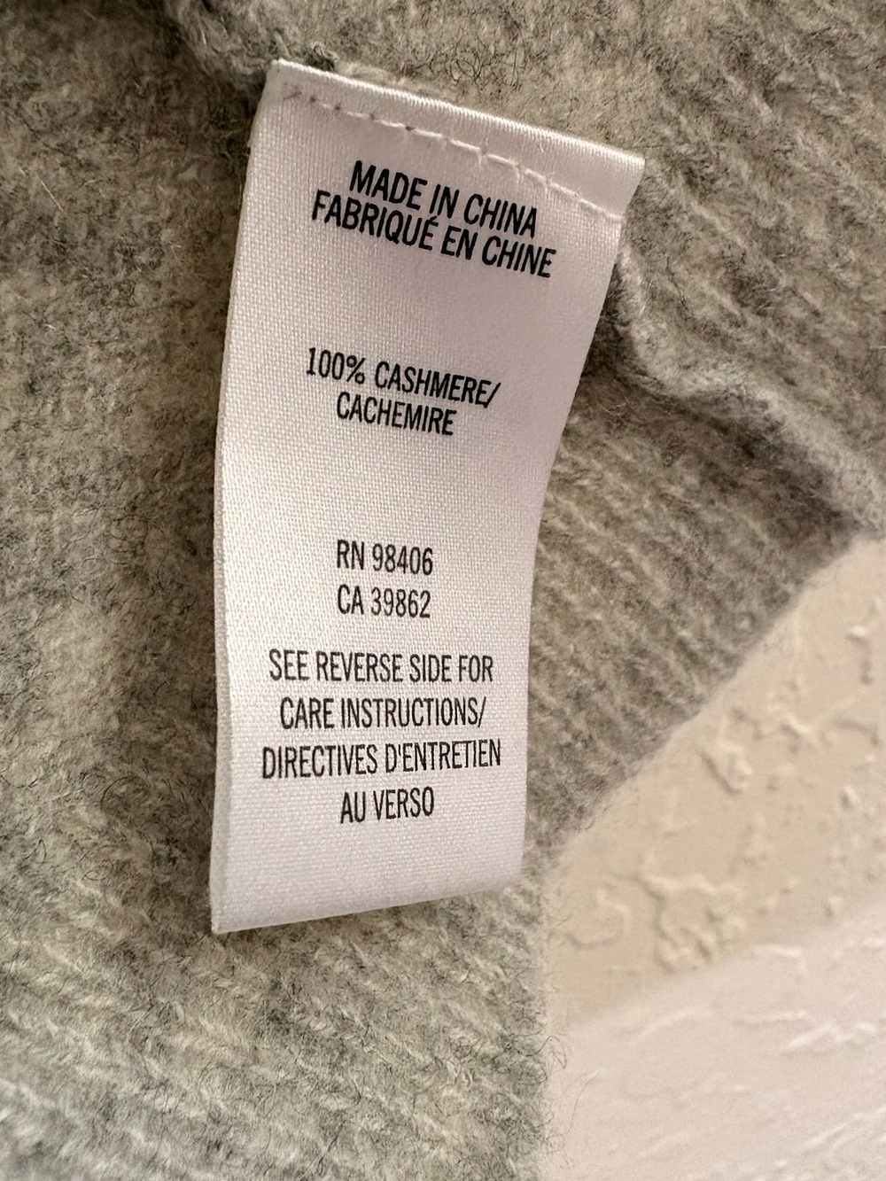 Light Gray Cotton Cashmere Blend Open Front Cardigan Size S - Picture 3 of 5